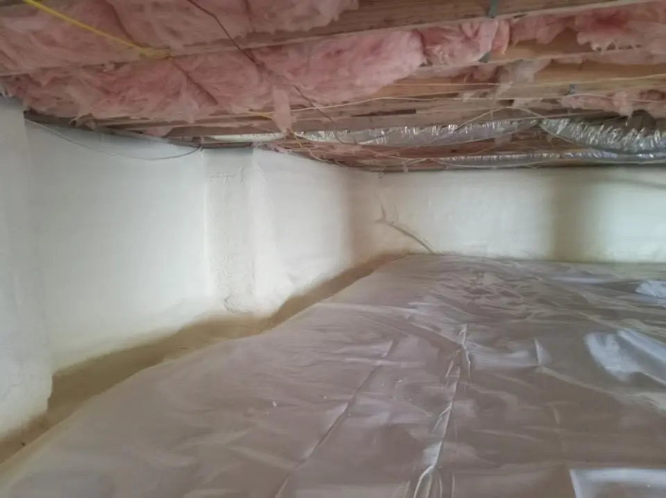 Crawl space encapsulation with closed-cell spray foam for Spray Foam Roofing in Walker Mill